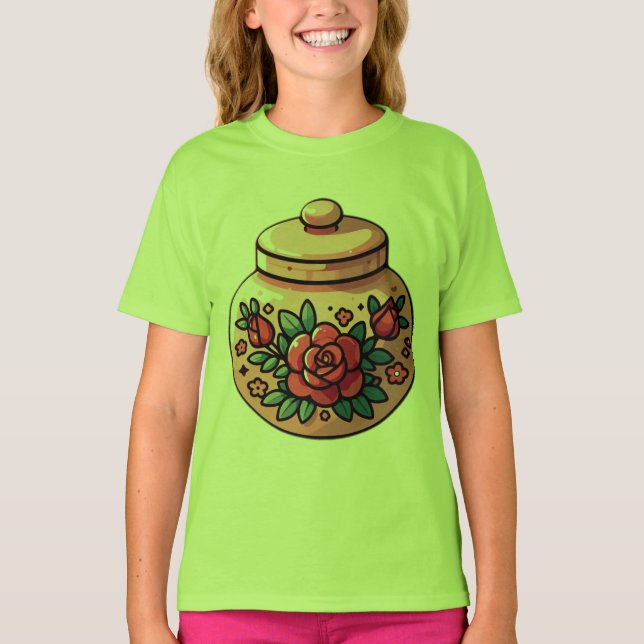 Camiseta Bloom Encantado em um Jar" (Frente)