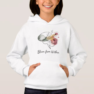 Camiseta Bloom From Within – Kids Cozy Hoodie | Cute Floral