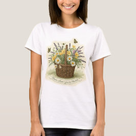 Camiseta "Bloom Onde Você Está Plantado" Cottagecore