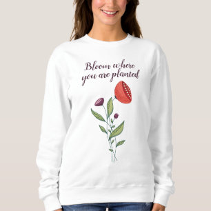 Camiseta Bloom Onde Você Está Plantado Flores Selvagens Mín