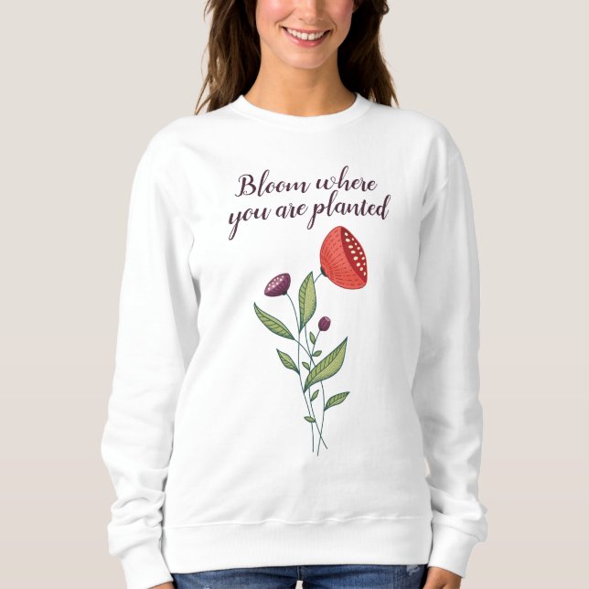 Camiseta Bloom Onde Você Está Plantado Flores Selvagens Mín (Frente)