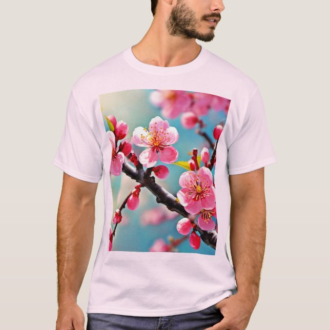 Camiseta Blooming Cherry Blossoms em Primavera (Frente)