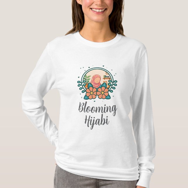 Camiseta Blooming Hijabi (mangas longas) (Frente)