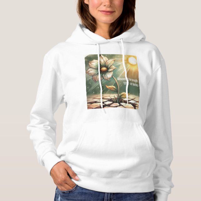 Camiseta Blooming in Adversity – Floral Art (Frente)