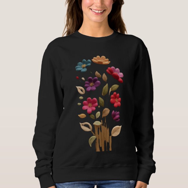 Camiseta Blooming Through Silence Soft Petals, Liquid Roots (Frente)