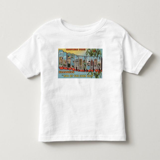 Camiseta Bloomington, Illinois - grandes cenas 2 da letra (Frente)