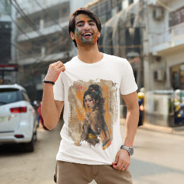 Camiseta Blooms de Força: Uma Legância de Arte na Rua Vinta