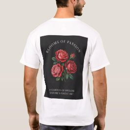 Camiseta Blooms de Paixão | Rosas Vermelhas