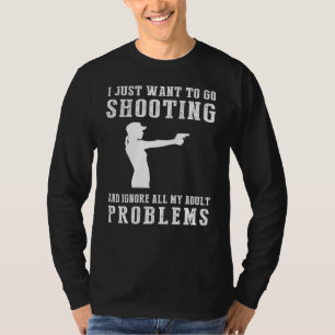 Camiseta Bloqueado e carregado para risos: atirando fora do