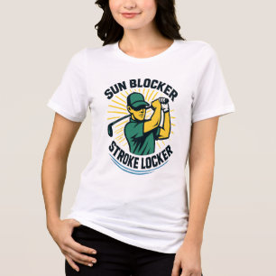 Camiseta Bloqueador Sun, Boné de Golfe Legal com Traço