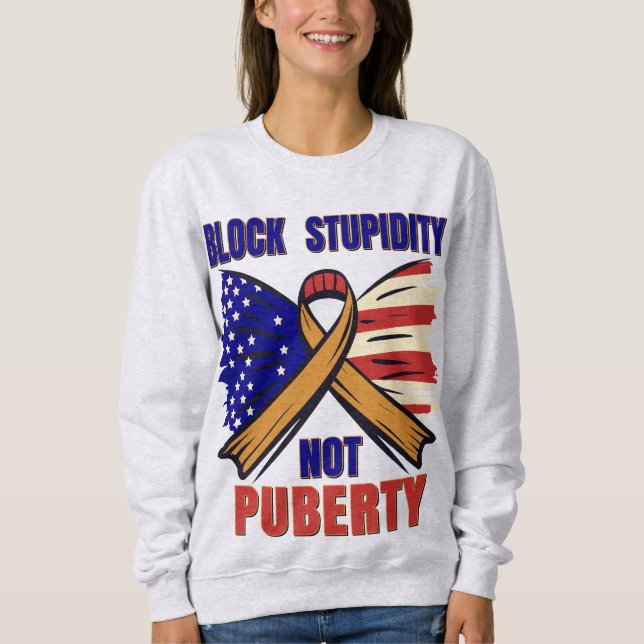 Camiseta Bloquear Doença Mental Não Puberdade (Frente)
