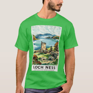 Camiseta Bloquear viagens vintage de poster Ness