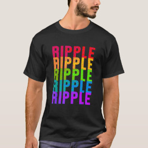 Camiseta Bloqueio de Moeda de Criptomoeda XRP Colorida de R