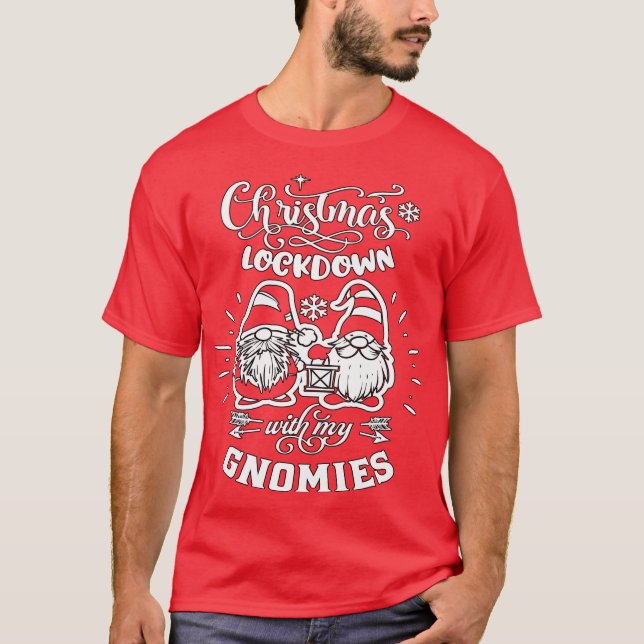 Camiseta Bloqueio de Natal com meus gnomos - Gnomos Gnomos (Frente)