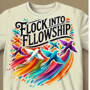 Camiseta "Bloqueio em Camisa-T Multicolorida Fellowship