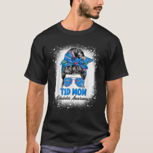Camiseta Bloqueio Mensal T1D Mãe Tipo 1 Diabetes Awarene