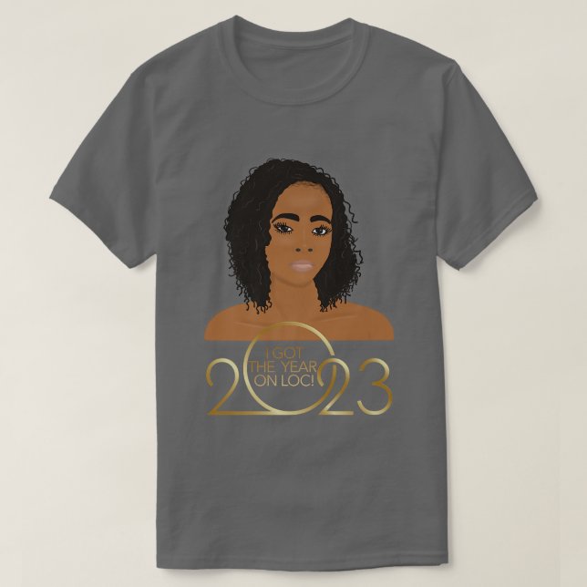 Camiseta Bloqueios de fechaduras do feliz ano novo 2023 (Frente do Design)