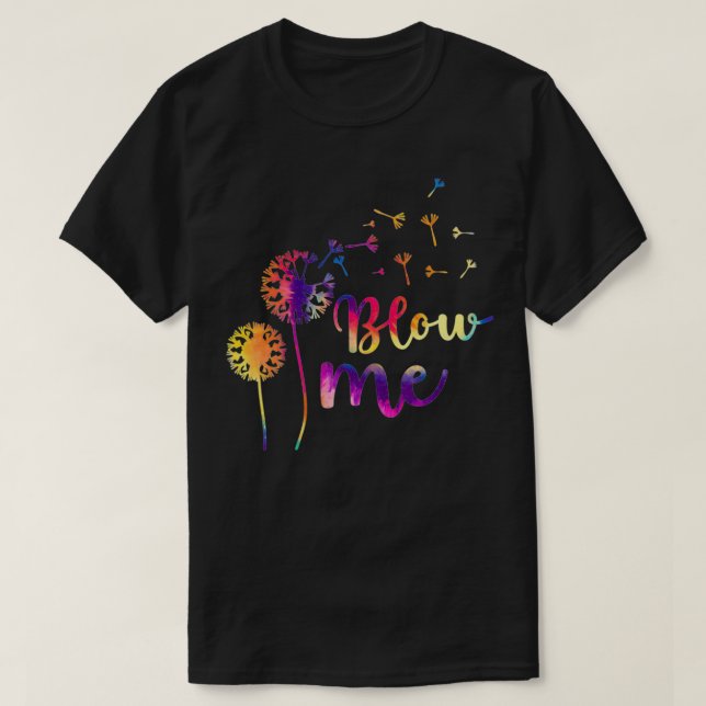 Camiseta Blow Me Tie Dandelion, Flores - Fazer Padrão (Frente do Design)