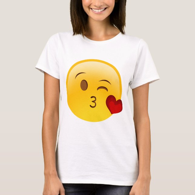 Camiseta Blow um beijo emoji. (Frente)
