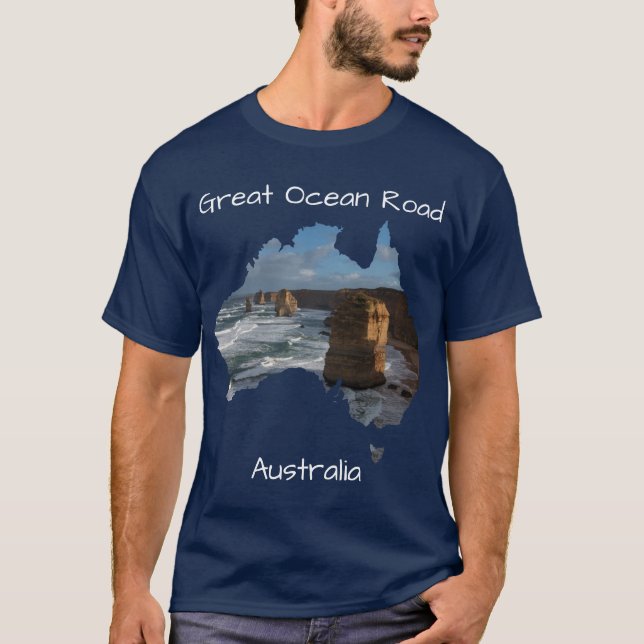 Camiseta Blue 12 Apostles Excelente Ocean Road Austrália (Frente)