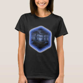 Camiseta Blue Alien Landscape With Mandelbrot