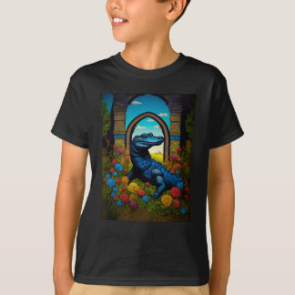 Camiseta Blue Alligator Fantasy Art