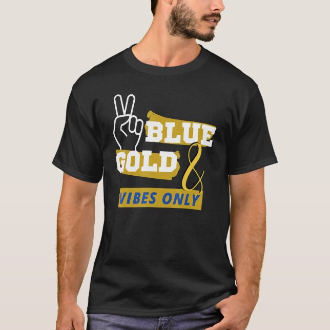 Camiseta Blue And Gold Game Day Group  For High School Foot (Frente)