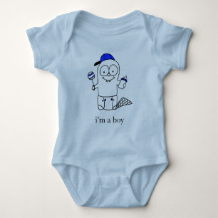 Camiseta Blue Baby Beaver para um menino