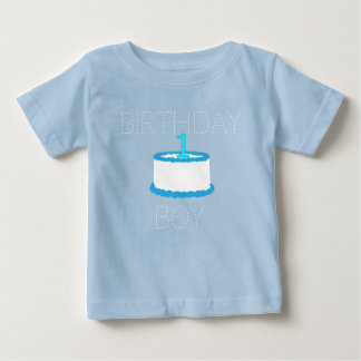 Camiseta Blue Baby Boy First Birday Shirt