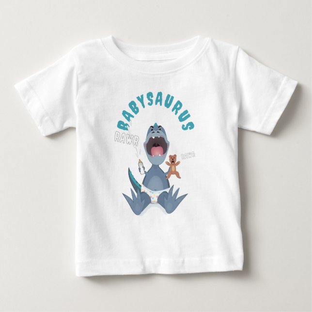 Camiseta Blue Babysaurus T-rex  (Frente)