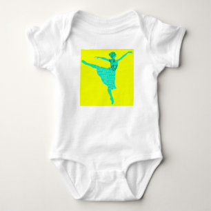 Camiseta Blue Ballerina Ano Novo Bebê Jersey Bodô
