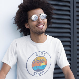Camiseta Blue Beach, Puerto Rico Faded Classic Style