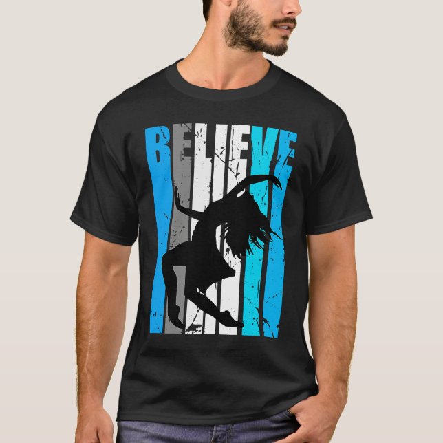 Camiseta Blue Believe Motivational Girls Dance Retro Graphi (Frente)