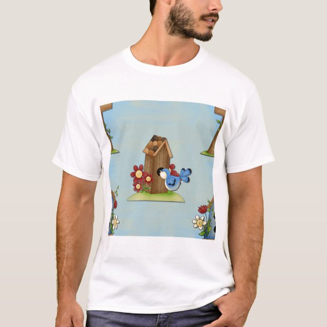 Camiseta Blue Bird Birhouse (Frente)
