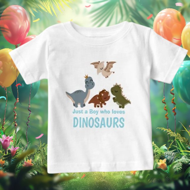 Camiseta Blue Boho Dinosaur (Dress your little one in style with our Blue Boho Dinosaur Baby T-Shirt! )