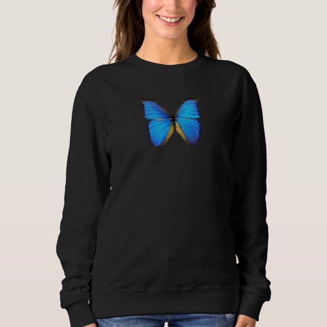 Camiseta Blue Butterfly Blue Monarch Grunge Aesthetic (Frente)