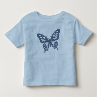 Camiseta Blue Butterfly Minimal Nature Art by Papil
