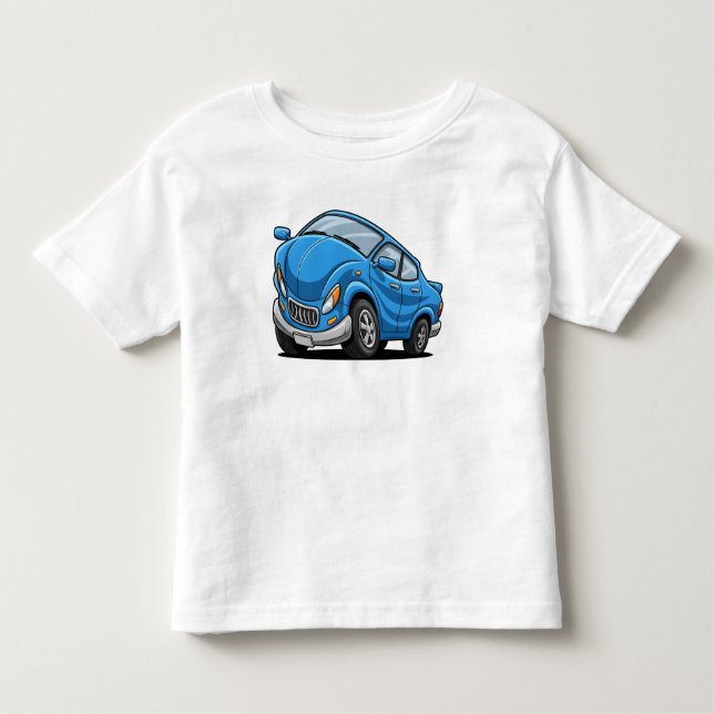 Camiseta Blue Cartoon Car (Frente)