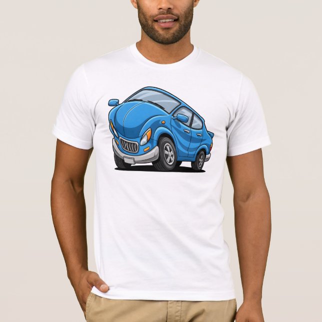 Camiseta Blue Cartoon Car (Frente)