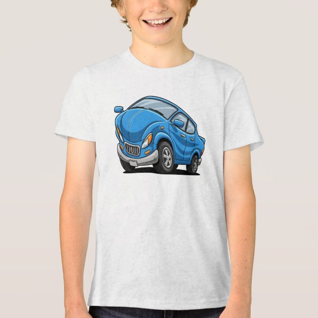 Camiseta Blue Cartoon Car (Frente)