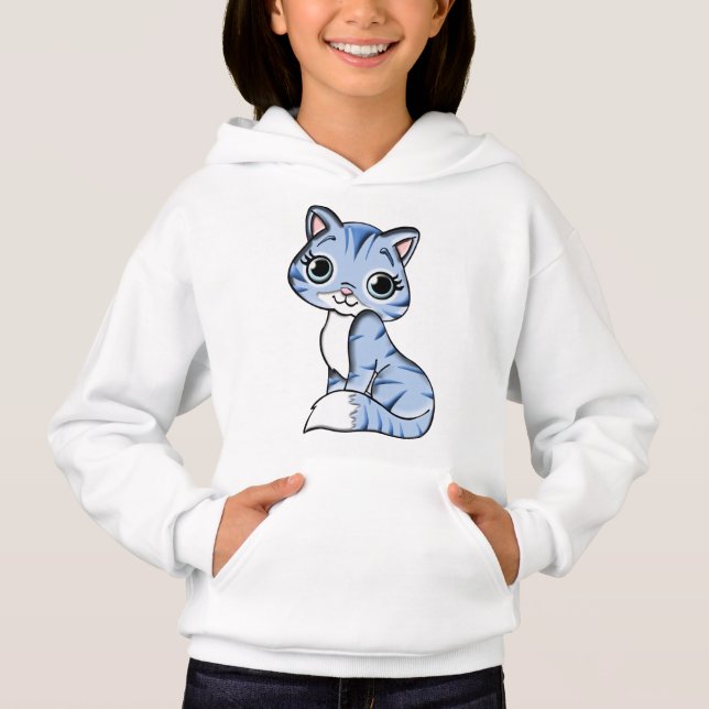 Camiseta Blue cat feline animal (Frente)