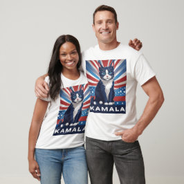 Camiseta Blue Cat para Kamala 2024 Democrata Eleitoral dos 