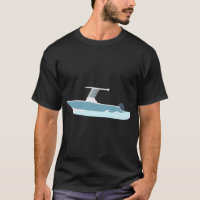 Blue Center Console Boat Sticker