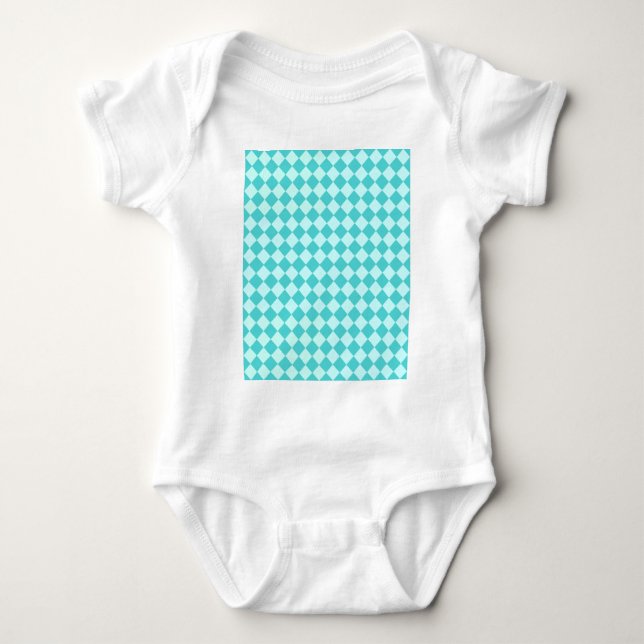 Camiseta Blue Combination Diamond Patterno de Shirley Taylo (Frente)