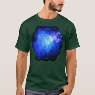 Camiseta Blue Cosmos Space Flower Of Life Mandala