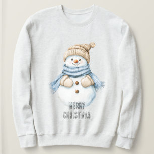 Camiseta Blue Cream White Snowman Natal