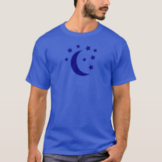 Camiseta Blue Crescent Moon and Stars