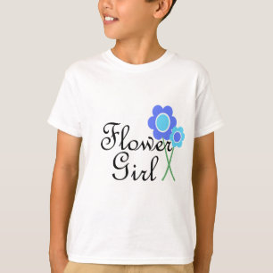 Camiseta Blue Daisy Flower Girl