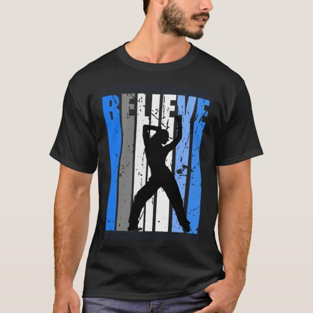 Camiseta Blue Dance Team Dancing Dancer Believe Motivating  (Frente)
