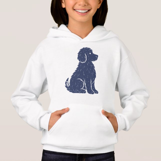 Camiseta Blue Dog Silhouette Minimal Art (Frente)